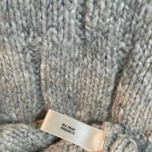 The Limited Scandal Collection Beige\Grey  Turtleneck Poncho Sweater XS/S - Picture 7 of 7